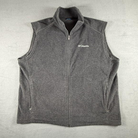 Columbia Other - Columbia Vest Mens Extra Large XL Gray Fleece Sweater Fill Zip Pocket Outdoor